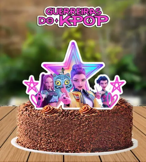 Topo de Bolo e Topper Guerreiras do Kpop - Arquivo Digital