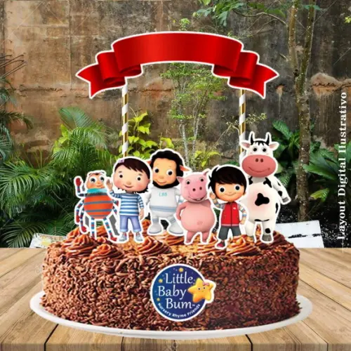 Topo de Bolo e Topper Little Baby Bum - Arquivo Digital