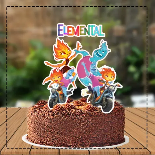 Topo de Bolo Elemental - Ref 5152 Arquivo Digital
