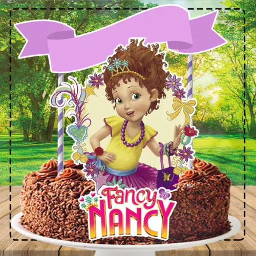 Topo de Bolo Fancy Nancy - Ref 1294 Arquivo Digital