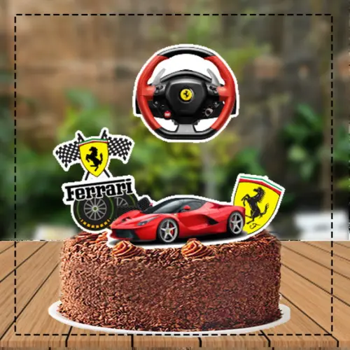 Topo de Bolo Ferrari - 4080 Arquivo Digital