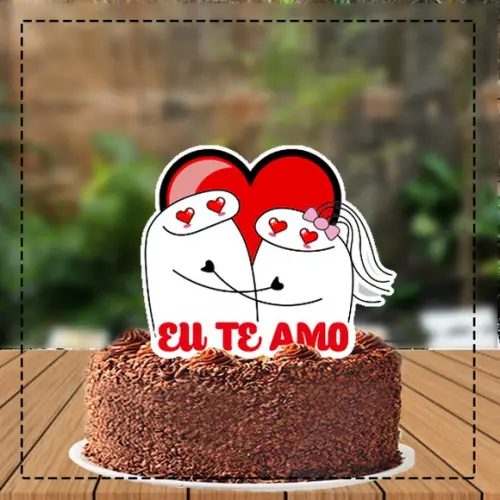Topo de Bolo Flork Amor - Ref 4086 Arquivo Digital