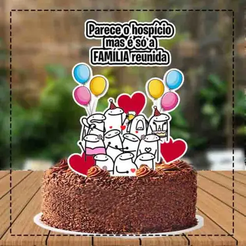 Topo de Bolo Flork Familia - Ref 3898 Arquivo Digital