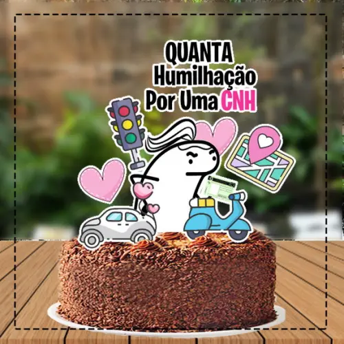 Topo de Bolo Flork Habilitada - 4447 Arquivo Digital