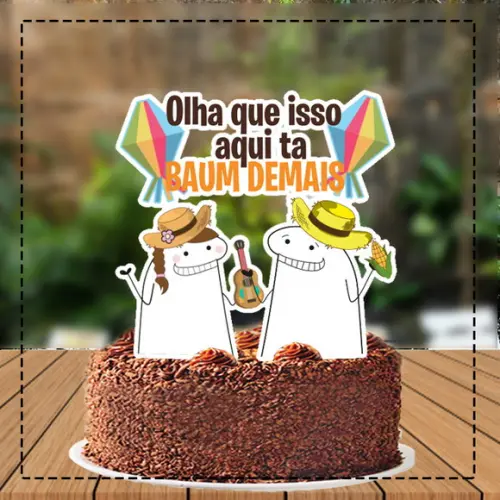 Topo de Bolo Flork Junino 4563 Arquivo Digital