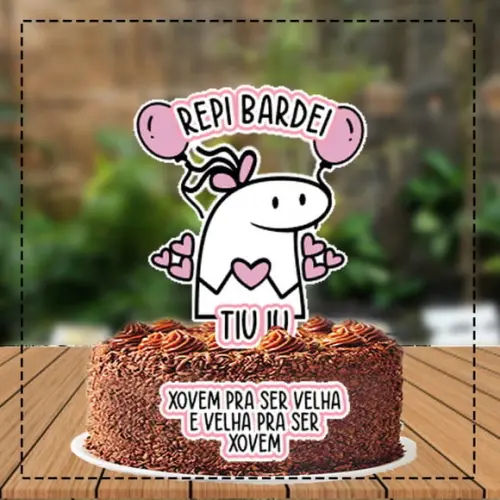 Topo de Bolo Flork Rep Bardei - Ref 4702 Arquivo Digital