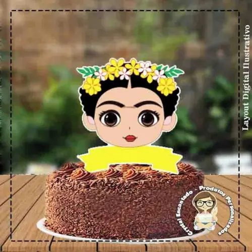 TOPO DE BOLO FRIDA - REF 3733 ARQUIVO DIGITAL
