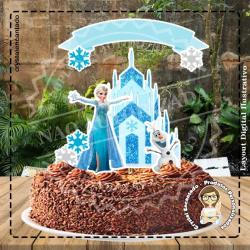 TOPO DE BOLO FROZEN - REF 1792 ARQUIVO DIGITAL