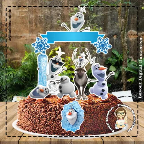 TOPO DE BOLO FROZEN OLAF - REF 1793 ARQUIVO DIGITAL