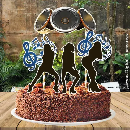 Topo de Bolo Funk - 0813 Arquivo Digital