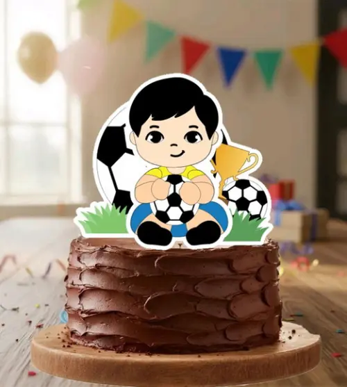Topo de Bolo Futebol Brasil Menino 7146 - Arquivo Digital