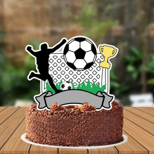 Topo de Bolo Futebol Gol - Ref 5874 Arquivo Digital