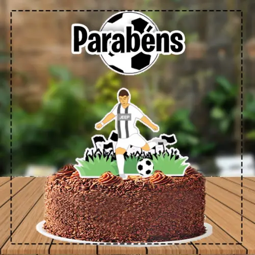 Topo de Bolo Futebol Torcida - Ref 4810 Arquivo Digital