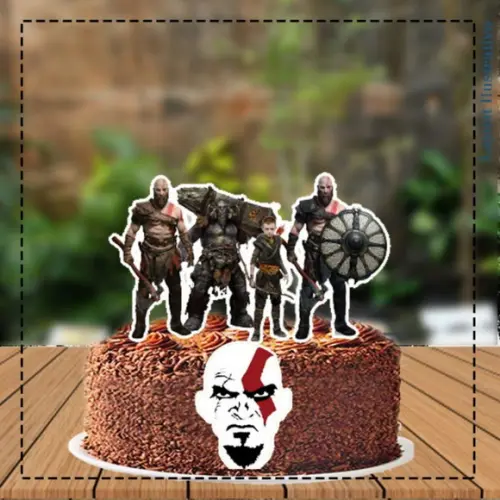 Topo de Bolo God Of War - Ref 5204 Arquivo Digital