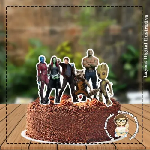 Topo de Bolo Guardiões da Galáxia - Ref 5107 Arquivo Digital