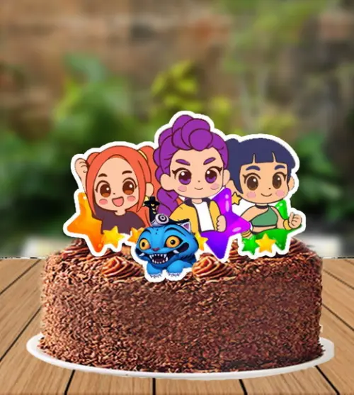 Topo de Bolo Guerreiras do Kpop - 6600 Arquivo Digital