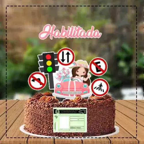 Topo de Bolo Habilitada - Ref 3849 Arquivo Digital