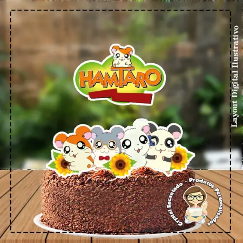 Topo de Bolo Hamtaro 01 - Ref 4045 Arquivo Digital
