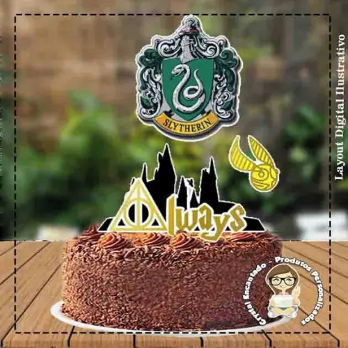 TOPO DE BOLO HARRY POTTER - REF 3650 ARQUIVO DIGITAL
