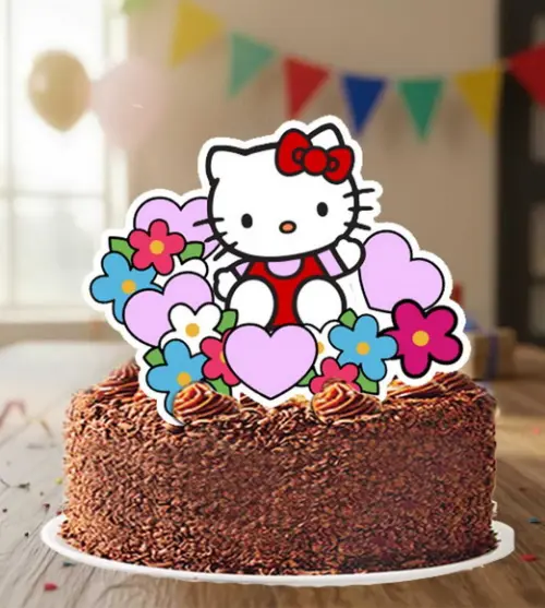 Topo de Bolo Hello Kitty - 6976 Arquivo Digital