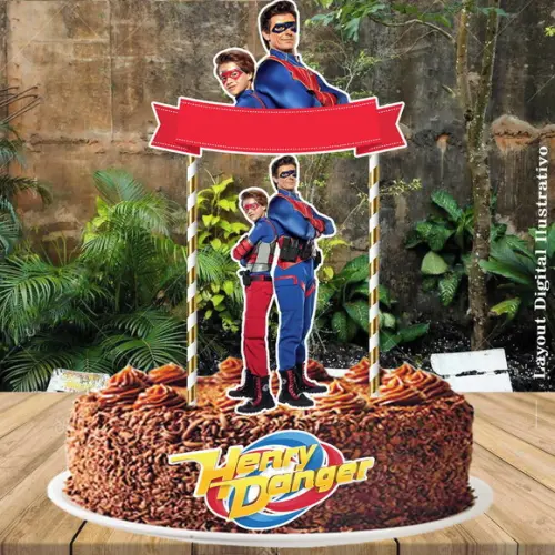 Topo de Bolo Henry Danger - 4200 Arquivo Digital