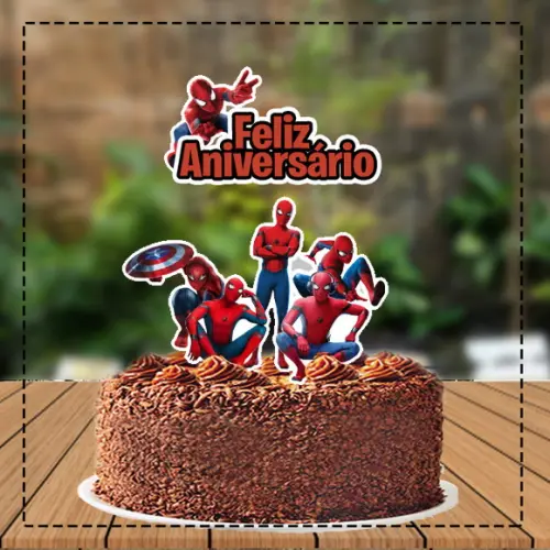 Topo de Bolo Homem Aranha - Ref 4101 Arquivo Digital
