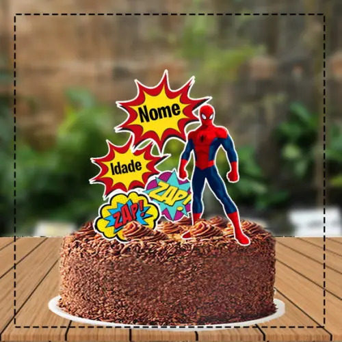 Topo de Bolo Homem Aranha - Ref 4109 Arquivo Digital