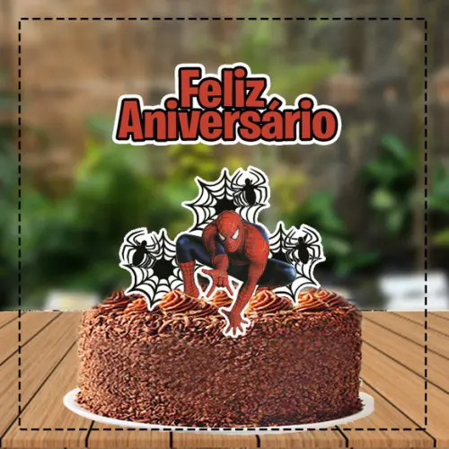 Topo de Bolo Homem Aranha 00 - Ref 4100 Arquivo Digital