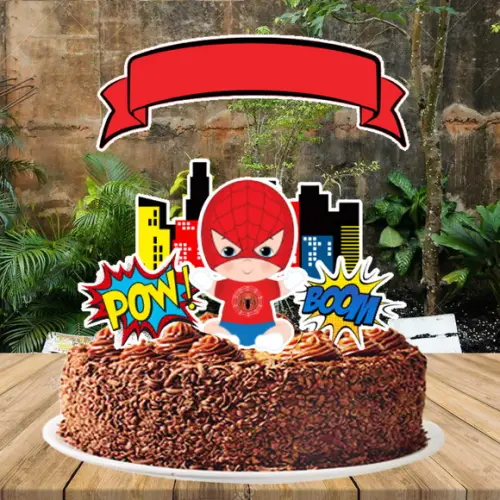Topo de Bolo Homem Aranha Baby - 1149 Arquivo Digital