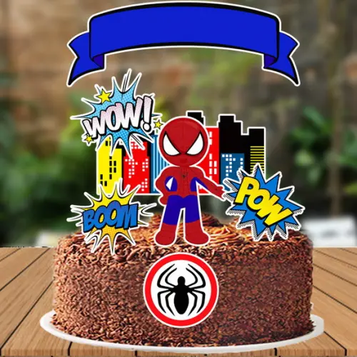 Topo de Bolo Homem Aranha Cute - Ref 4110 Arquivo Digital