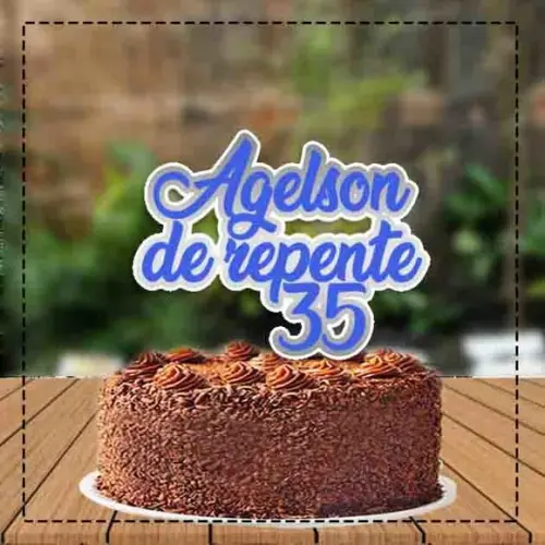 Topo de Bolo Idade 35 Anos - Ref 3665 Arquivo Digital