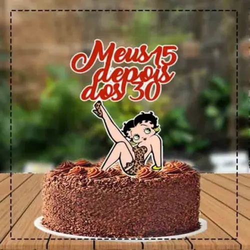 Topo de Bolo Idades 45 Anos Oncinha - 0191 Arquivo Digital