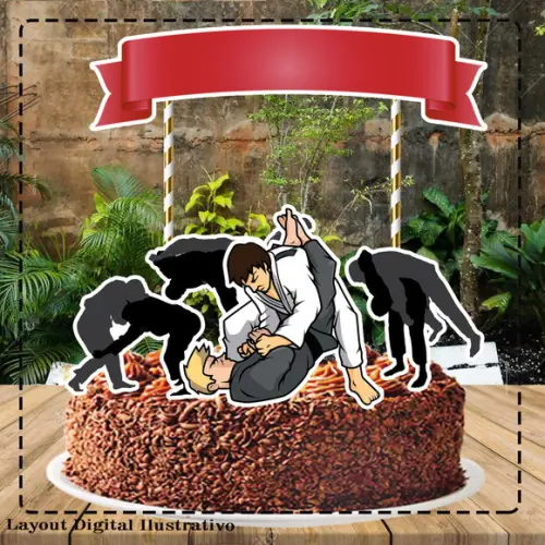 Topo de Bolo Jiujitsu - Ref 1194 Arquivo Digital