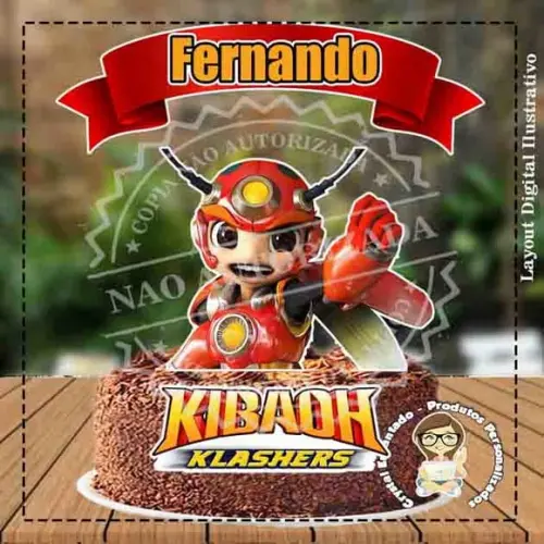 TOPO DE BOLO KIBAOH KLASHERS - REF 1215 ARQUIVO DIGITAL