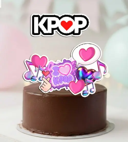 Topo de Bolo Kpop - 7014 Arquivo Digital