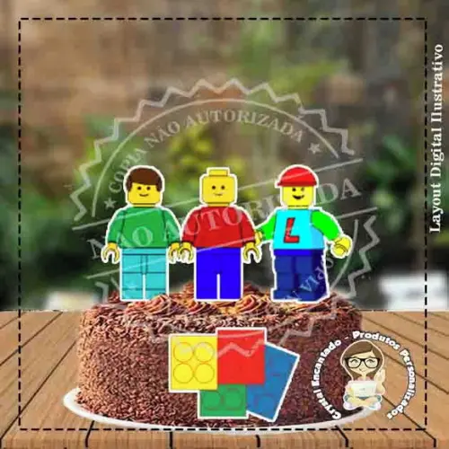 TOPO DE BOLO LEGO - REF 3269 ARQUIVO DIGITAL