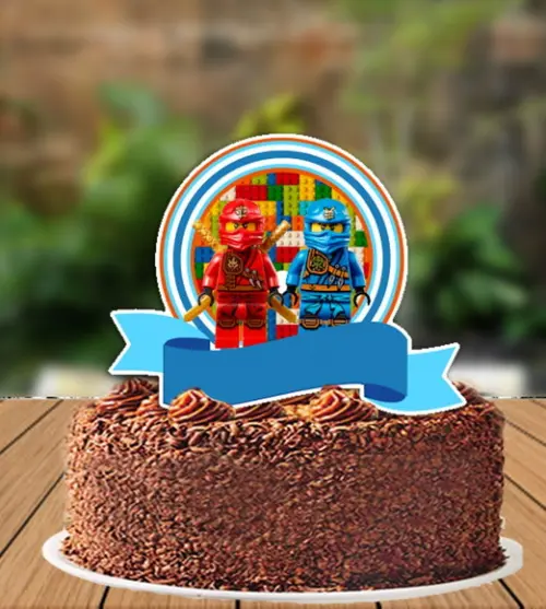 Topo de Bolo Lego Ninjago - 6123 Arquivo Digital