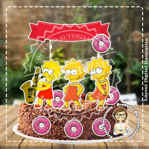 Topo de Bolo Lisa Simpsons - Ref 2723 Arquivo Digital