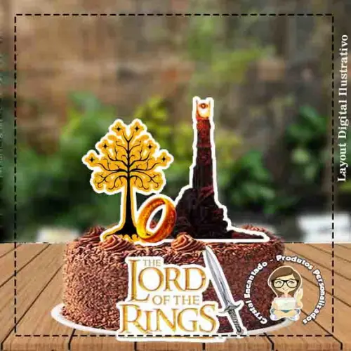 Topo de Bolo Lord Of Rings - Ref 3760 Arquivo Digital