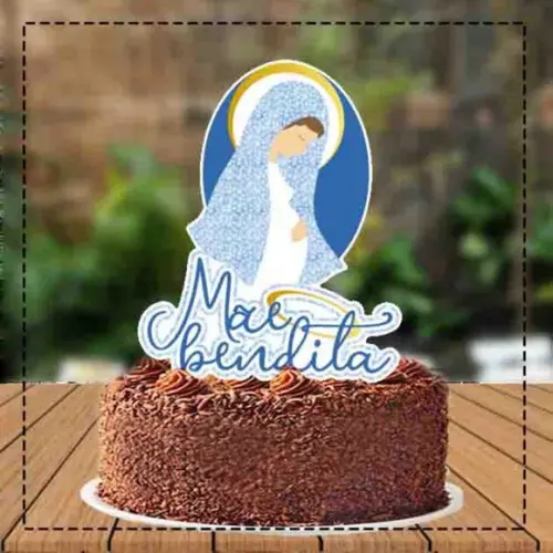 Topo de Bolo Mãe Bendita - 3644 Arquivo Digital