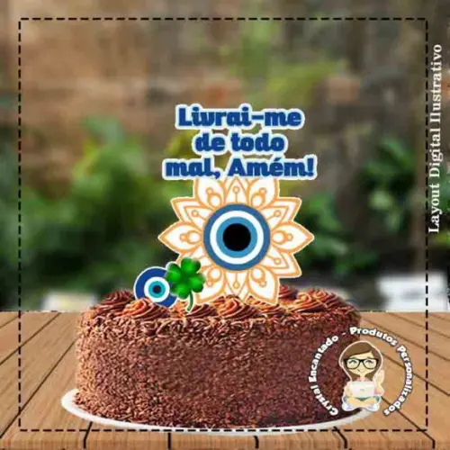 Topo De Bolo Mandala - Ref 3814 Arquivo Digital