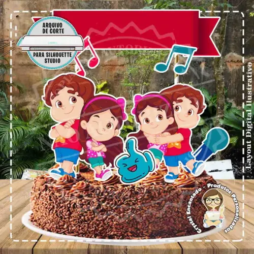 TOPO DE BOLO MARIA CLARA E JP - REF 2522 ARQUIVO DIGITAL