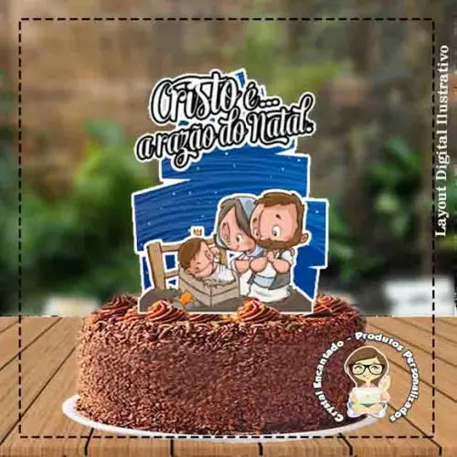 Topo de Bolo Maria e Jose - Ref 1585 Arquivo Digital