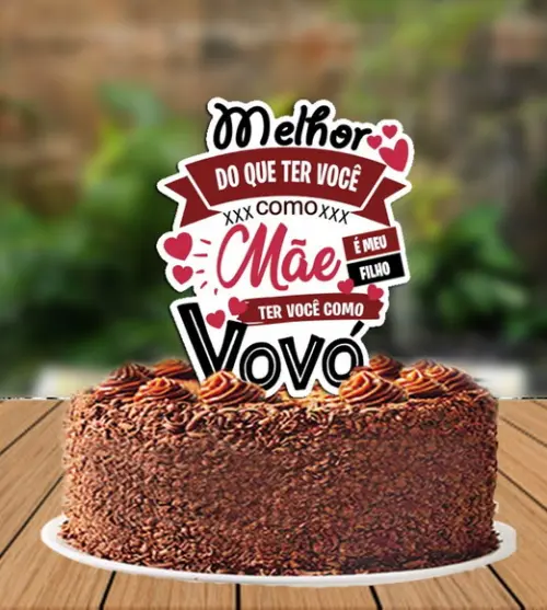 Topo de Bolo Melhor Vovó - 6573 Arquivo Digital