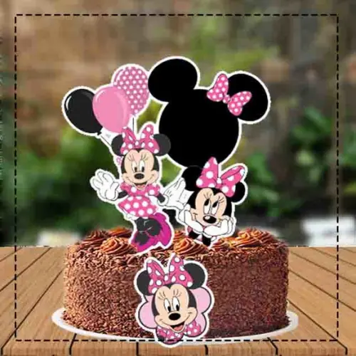 TOPO DE BOLO MINNIE ROSA - REF 3655 ARQUIVO DIGITAL