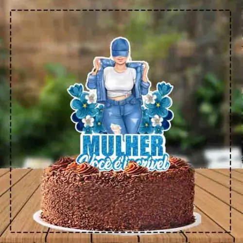 Topo De Bolo Mulher Incrivel - Ref 3862 Arquivo Digital