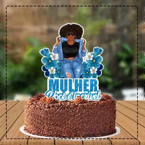 Topo De Bolo Mulher Incrivel - Ref 3863 Arquivo Digital