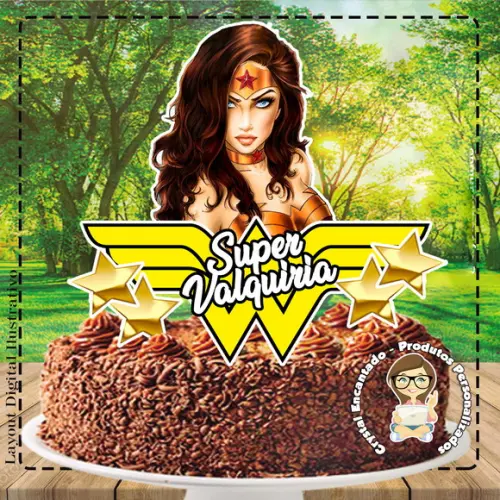 Topo de Bolo Mulher Maravilha - Ref 4477 Arquivo Digital