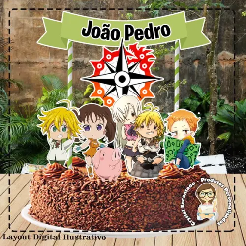 Topo de Bolo Nanatsu - 4511 Arquivo Digital