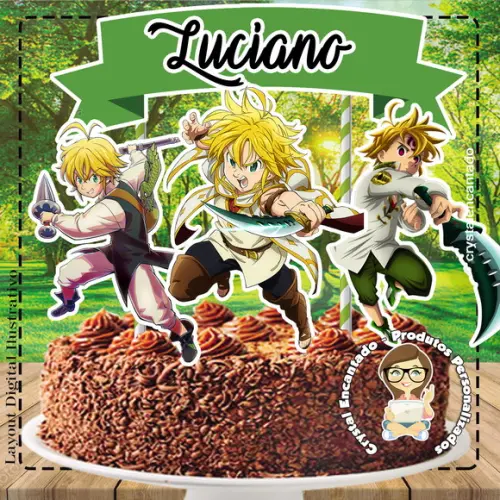 Topo de Bolo Nanatsu - 2709 Arquivo Digital
